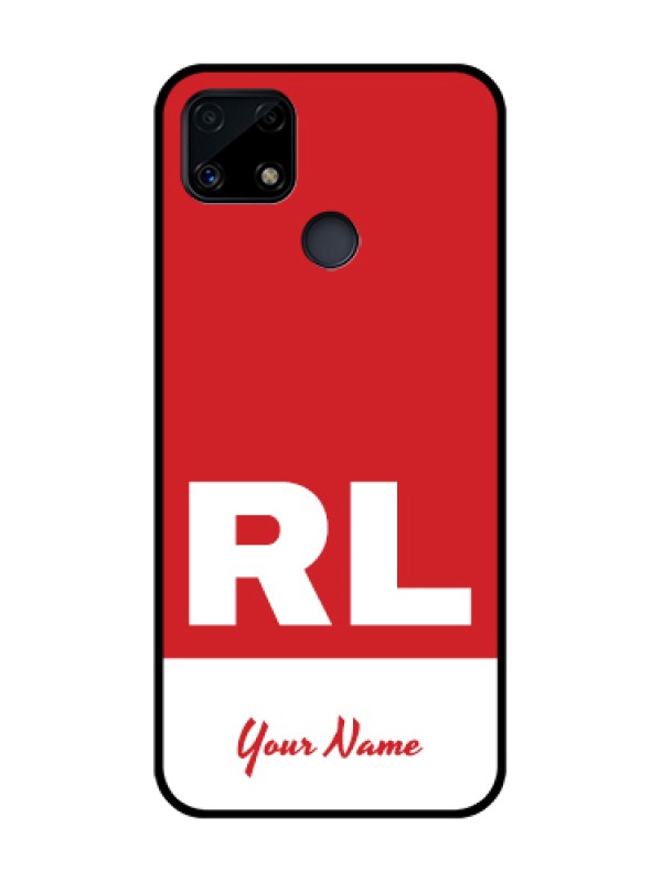 Custom Realme C25s Personalized Glass Phone Case - dual tone custom text Design