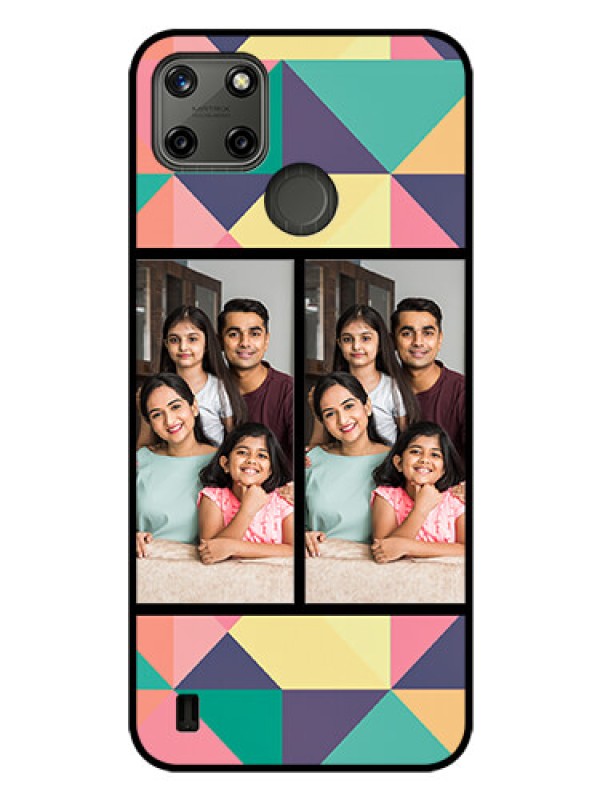 Custom Realme C25Y Custom Glass Phone Case - Bulk Pic Upload Design