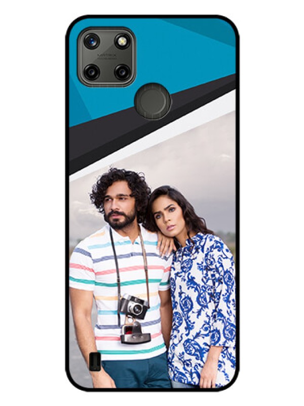 Custom Realme C25Y Photo Printing on Glass Case - Simple Pattern Photo Upload Design