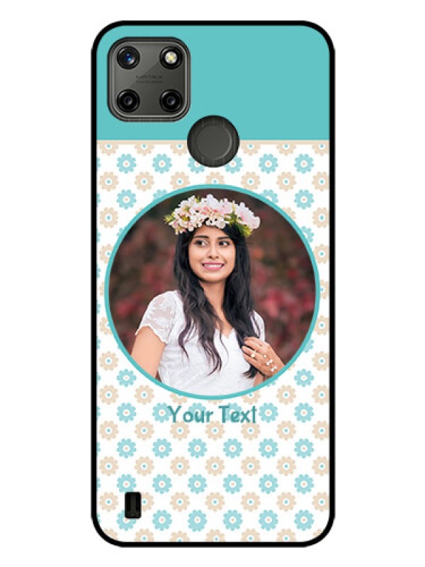 Custom Realme C25Y Custom Glass Mobile Case - Beautiful Flowers Design