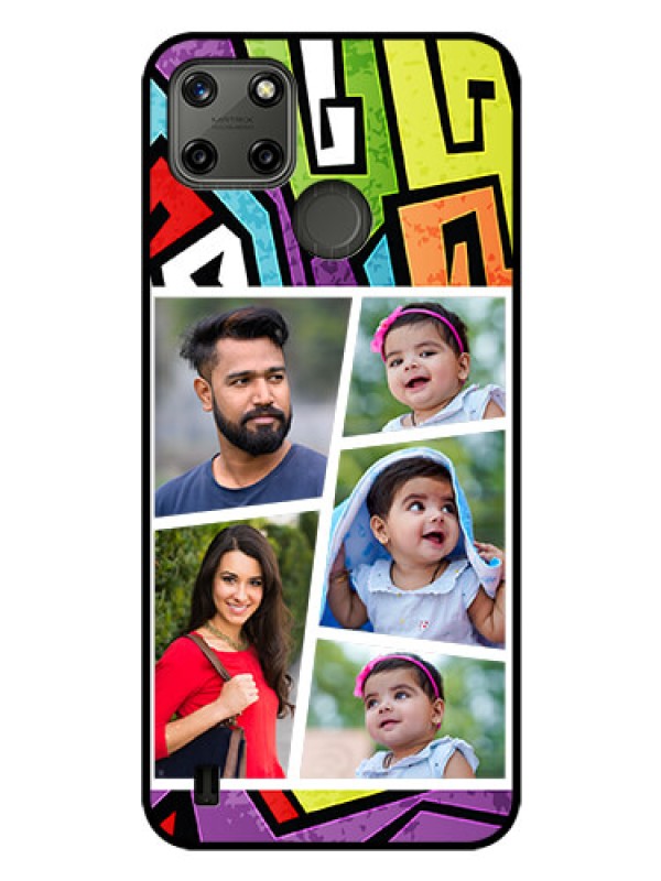 Custom Realme C25Y Custom Glass Phone Case - Graffiti pattern Design
