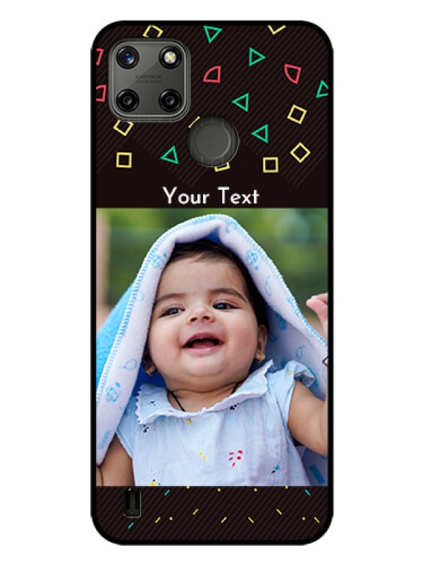Custom Realme C25Y Custom Glass Phone Case - with confetti birthday design