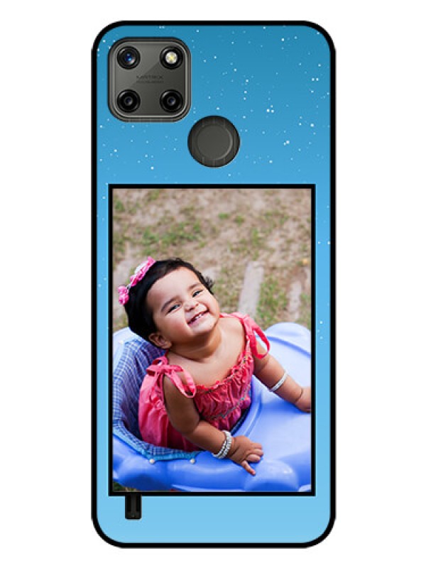 Custom Realme C25Y Custom Glass Mobile Case - Wave Pattern Colorful Design