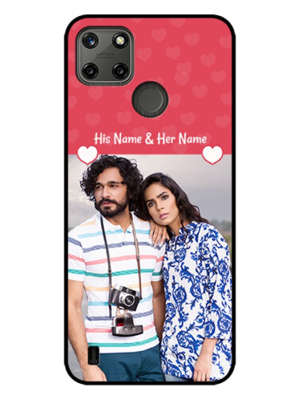 Custom Realme C25Y Photo Printing on Glass Case - Simple Love Design