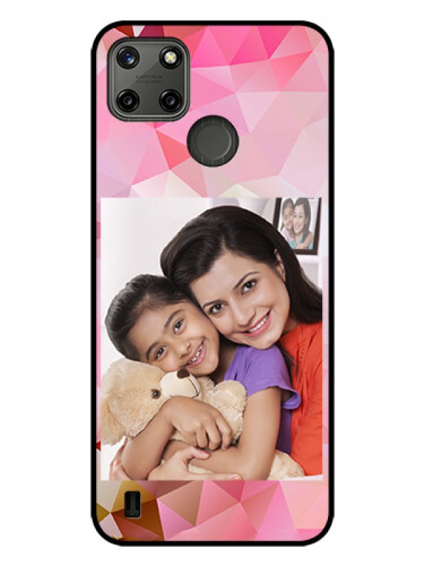 Custom Realme C25Y Photo Printing on Glass Case - Abstract Triangle Design