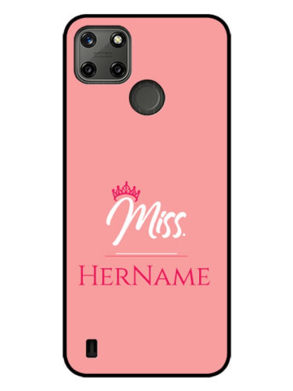 Custom Realme C25Y Custom Glass Phone Case Mrs with Name