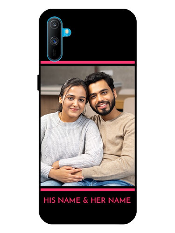 Custom Realme C3 Custom Glass Mobile Case  - with Add Text Design