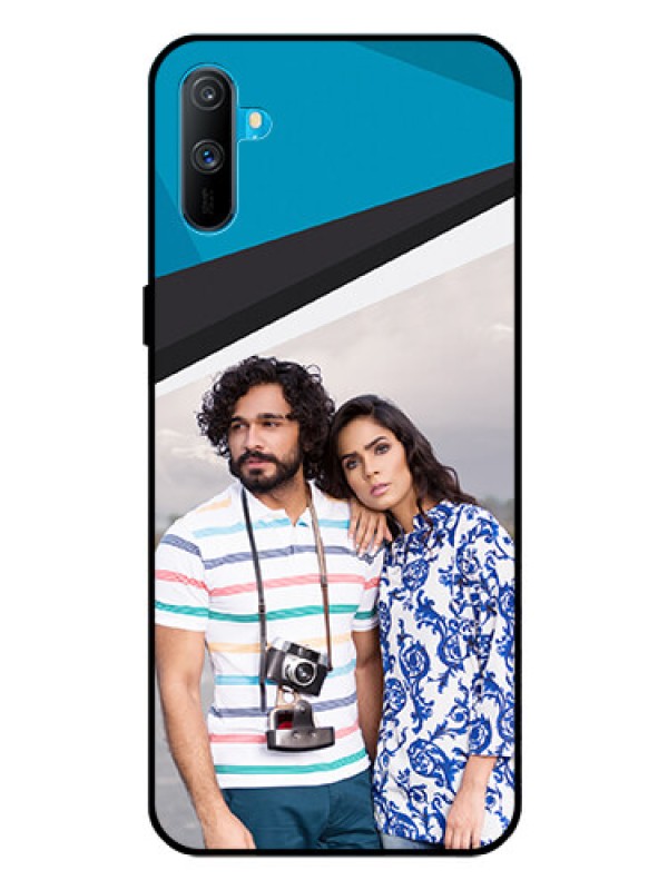 Custom Realme C3 Photo Printing on Glass Case  - Simple Pattern Photo Upload Design