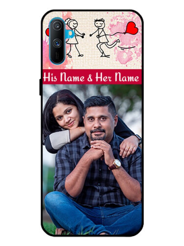 Custom Realme C3 Photo Printing on Glass Case  - You and Me Case Design