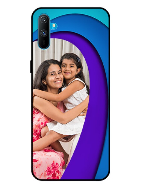 Custom Realme C3 Photo Printing on Glass Case  - Simple Pattern Design