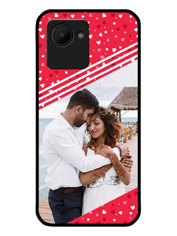 Custom Realme C30 Custom Glass Mobile Case - Valentines Gift Design