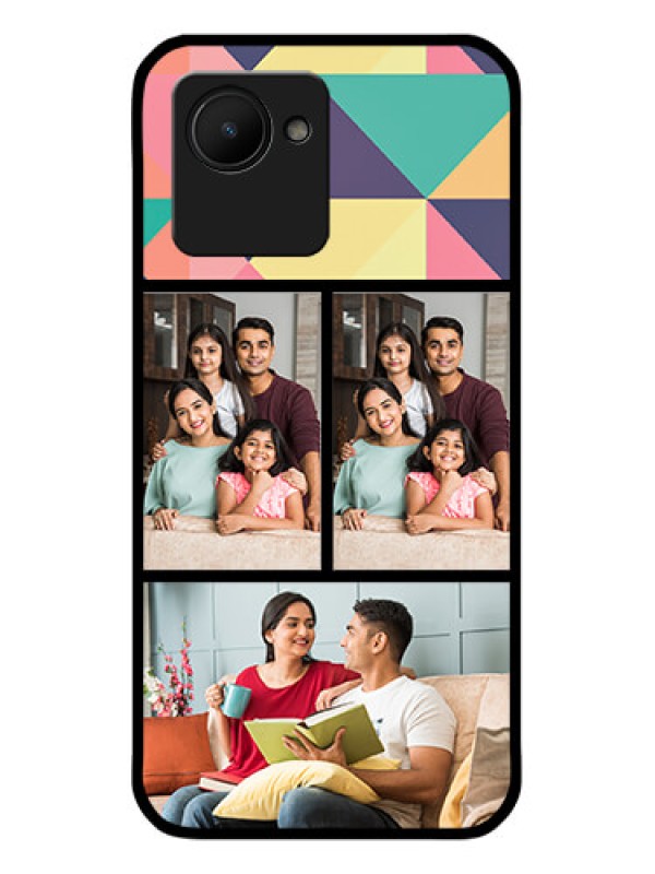 Custom Realme C30 Custom Glass Phone Case - Bulk Pic Upload Design