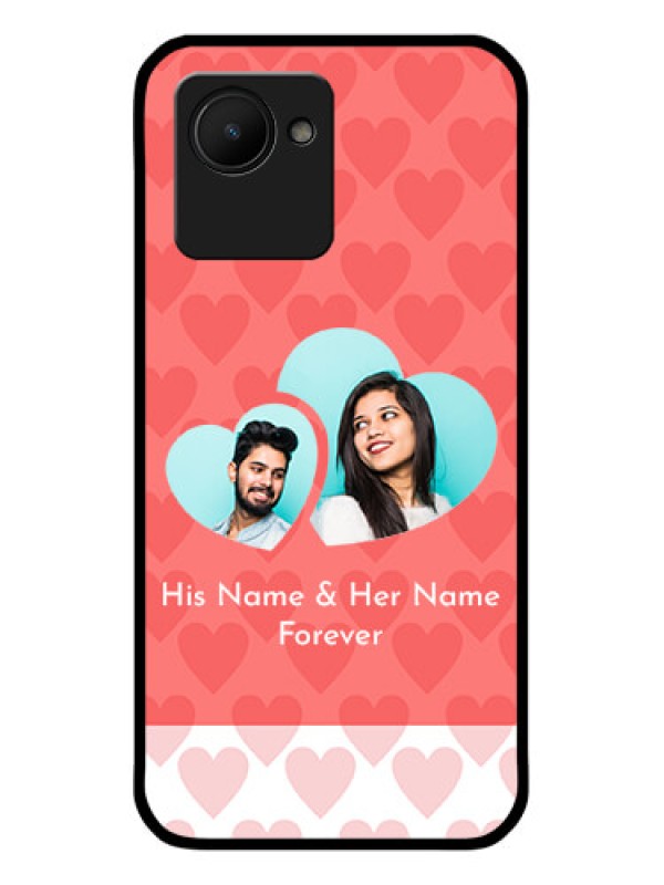 Custom Realme C30 Personalized Glass Phone Case - Couple Pic Upload Design