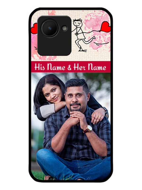 Custom Realme C30 Photo Printing on Glass Case - You and Me Case Design