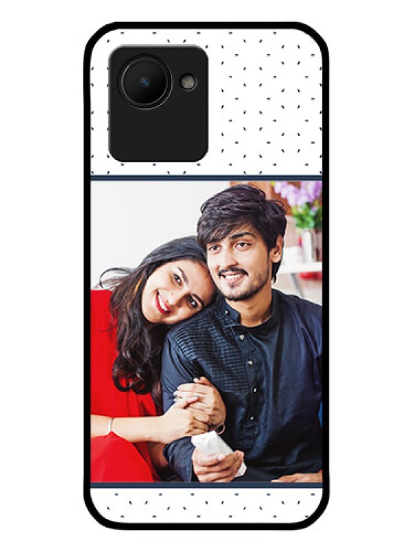 Custom Realme C30 Personalized Glass Phone Case - Premium Dot Design