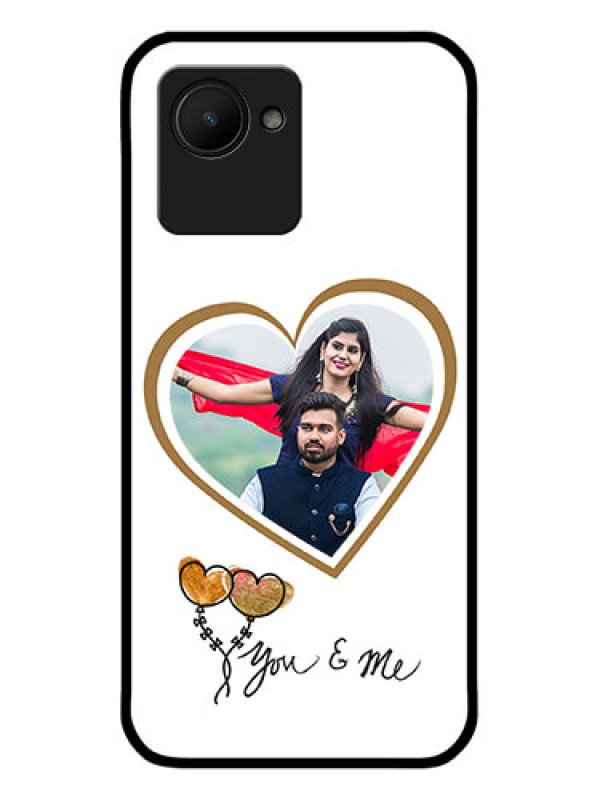 Custom Realme C30 Custom Glass Mobile Case - You & Me Design