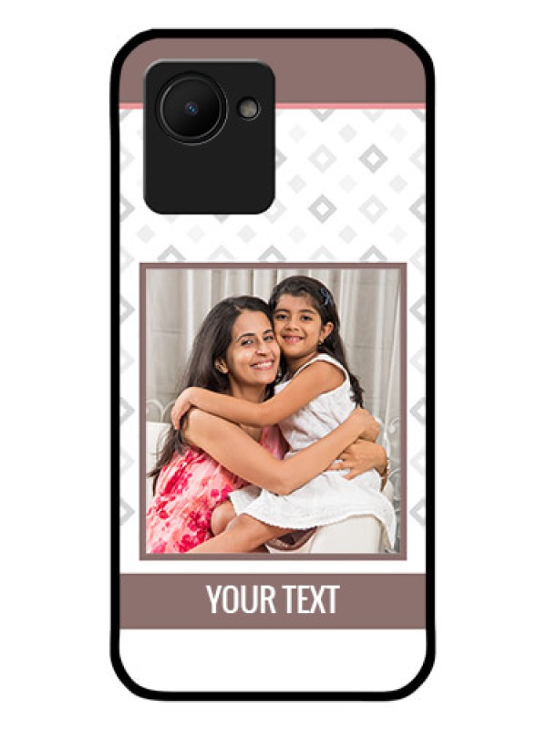 Custom Realme C30 Photo Printing on Glass Case - Simple Diamond Design