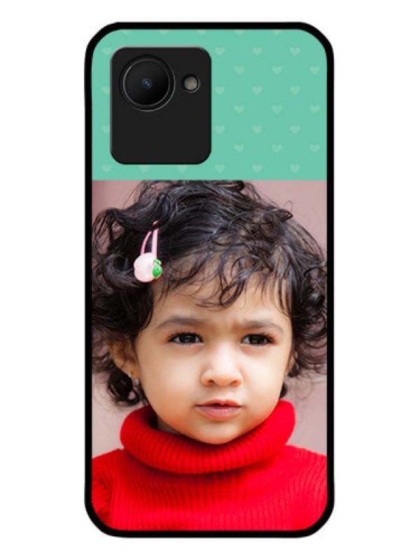 Custom Realme C30 Custom Glass Phone Case - Lovers Picture Design