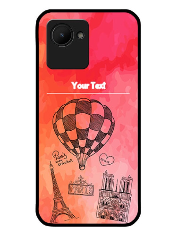 Custom Realme C30 Custom Glass Phone Case - Paris Theme Design