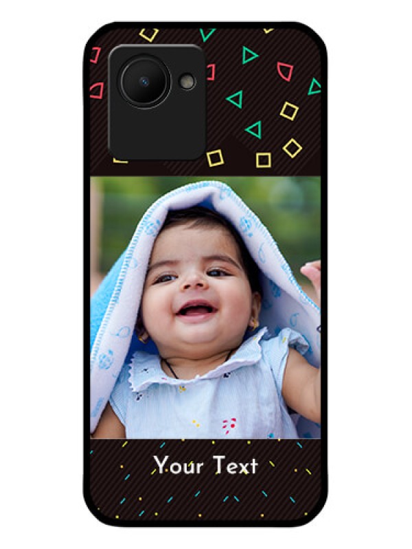 Custom Realme C30 Custom Glass Phone Case - with confetti birthday design