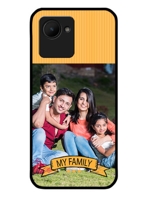 Custom Realme C30 Custom Glass Phone Case - My Family Design