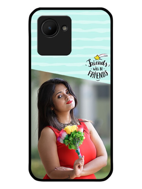 Custom Realme C30 Custom Glass Phone Case - Friends Picture Icon Design