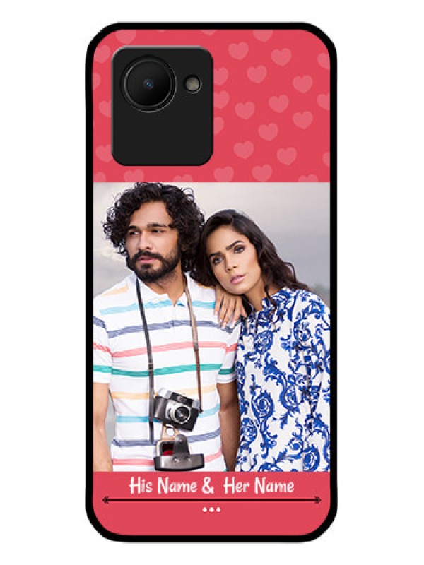 Custom Realme C30 Photo Printing on Glass Case - Simple Love Design
