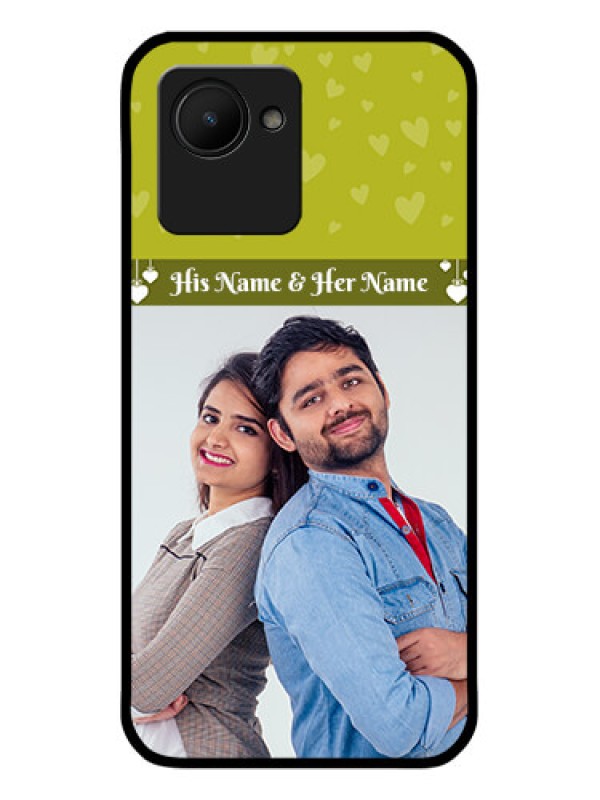 Custom Realme C30 Custom Glass Phone Case - You & Me Heart Design