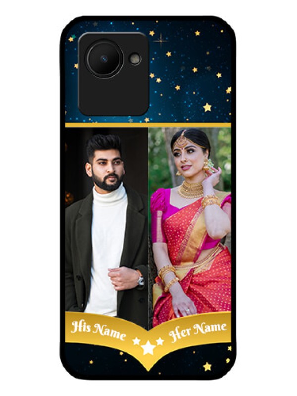 Custom Realme C30 Custom Glass Phone Case - Galaxy Stars Backdrop Design