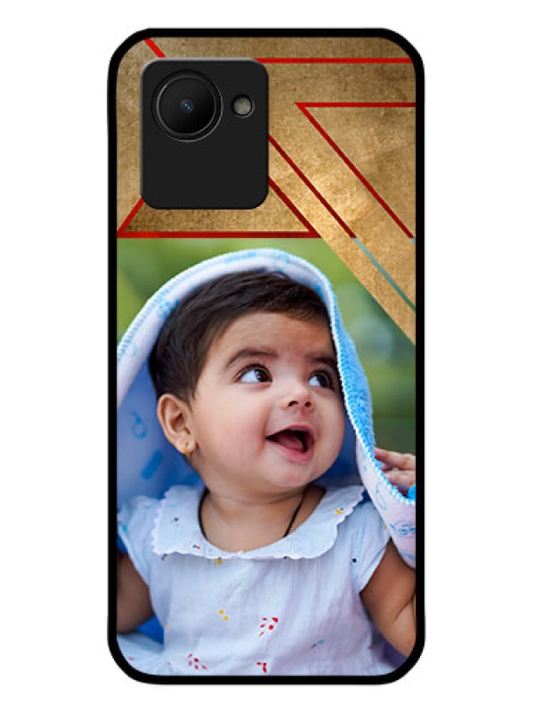 Custom Realme C30 Personalized Glass Phone Case - Gradient Abstract Texture Design