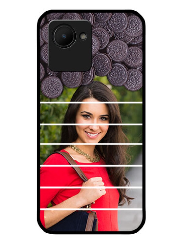 Custom Realme C30 Custom Glass Phone Case - with Oreo Biscuit Design