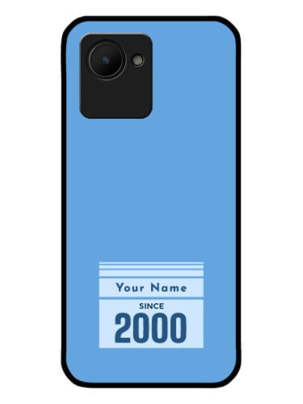 Custom Realme C30 Custom Glass Mobile Case - Custom Year of birth Design