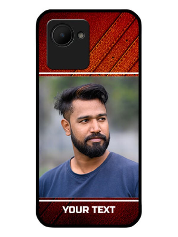 Custom Realme C30s Personalized Glass Phone Case - Leather Phone Case Design