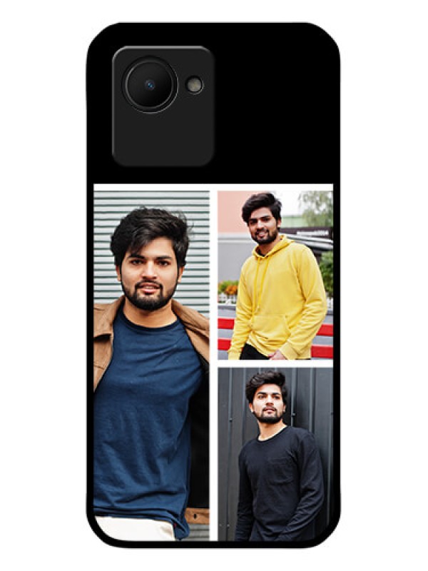 Custom Realme C30s Photo Printing on Glass Case - Upload Multiple Picture Design