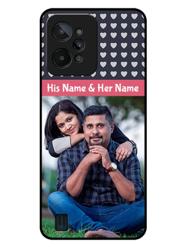 Custom Realme C31 Custom Glass Mobile Case - Love Symbols Design