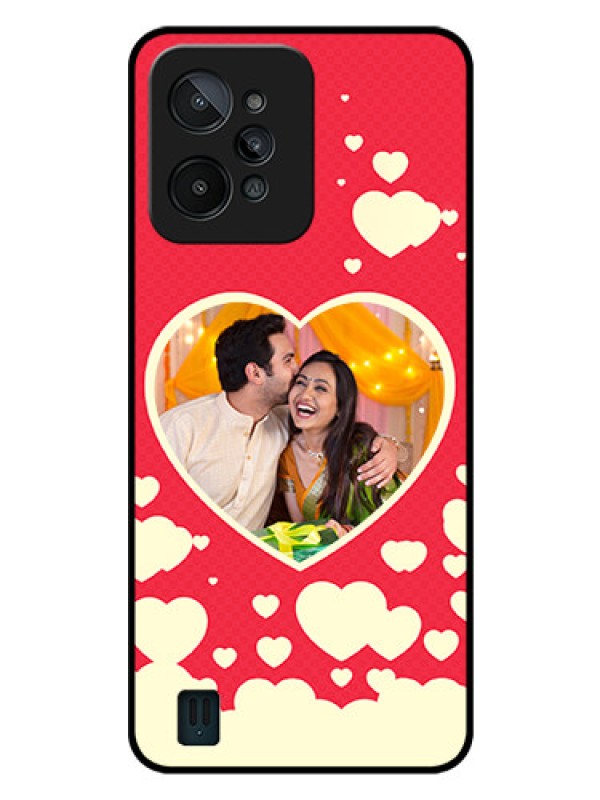 Custom Realme C31 Custom Glass Mobile Case - Love Symbols Phone Cover Design