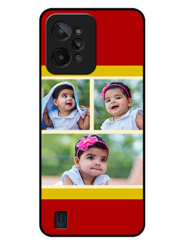 Custom Realme C31 Custom Glass Mobile Case - Multiple Pic Upload Design
