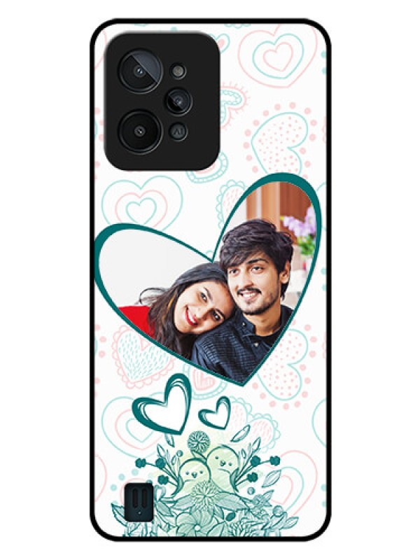 Custom Realme C31 Photo Printing on Glass Case - Premium Couple Design