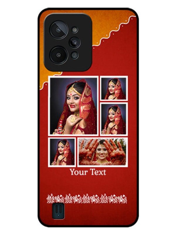 Custom Realme C31 Personalized Glass Phone Case - Wedding Pic Upload Design