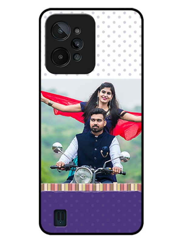 Custom Realme C31 Photo Printing on Glass Case - Cute Family Design