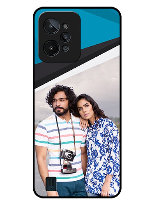 Custom Realme C31 Photo Printing on Glass Case - Simple Pattern Photo Upload Design