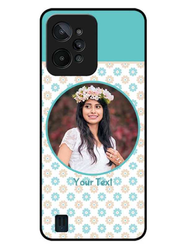 Custom Realme C31 Custom Glass Mobile Case - Beautiful Flowers Design