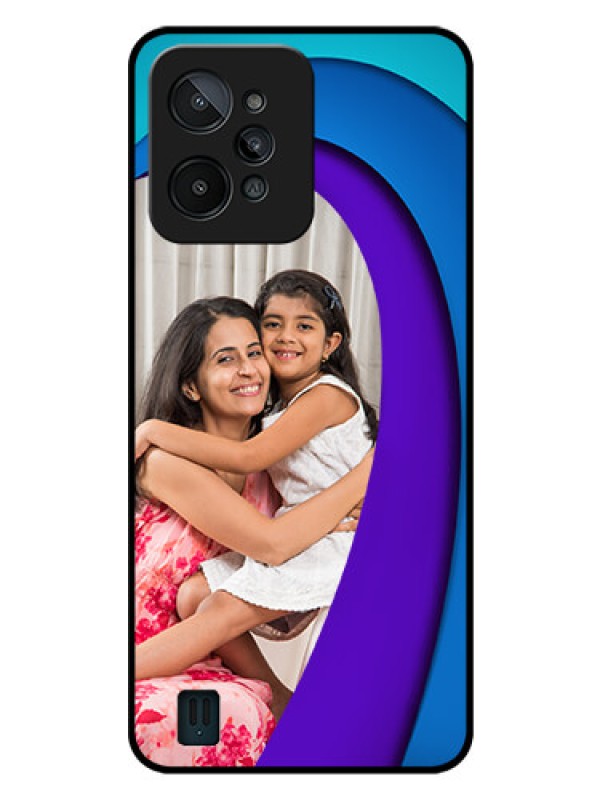 Custom Realme C31 Photo Printing on Glass Case - Simple Pattern Design