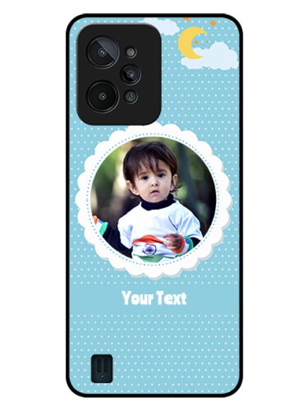 Custom Realme C31 Personalised Glass Phone Case - Violet Pattern Design