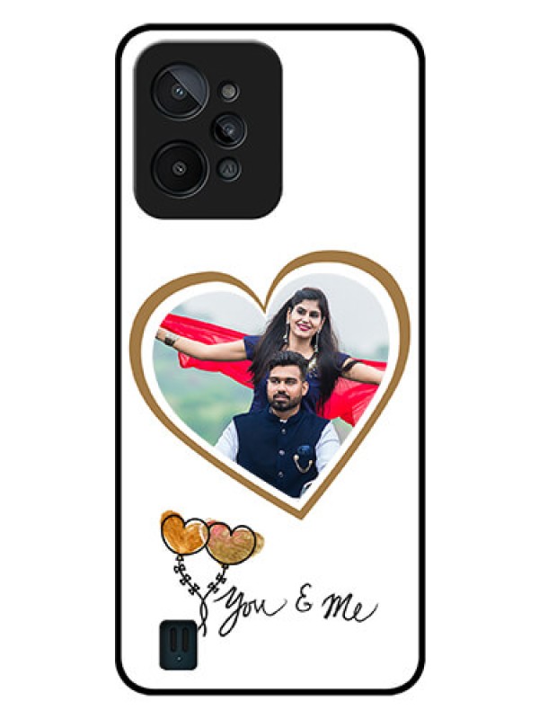 Custom Realme C31 Custom Glass Mobile Case - You & Me Design