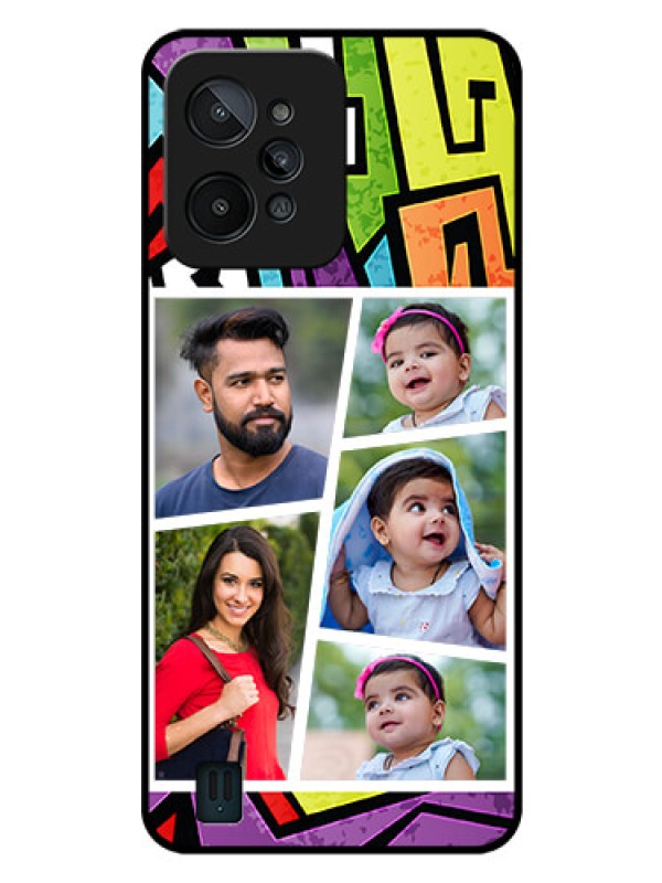 Custom Realme C31 Custom Glass Phone Case - Graffiti pattern Design