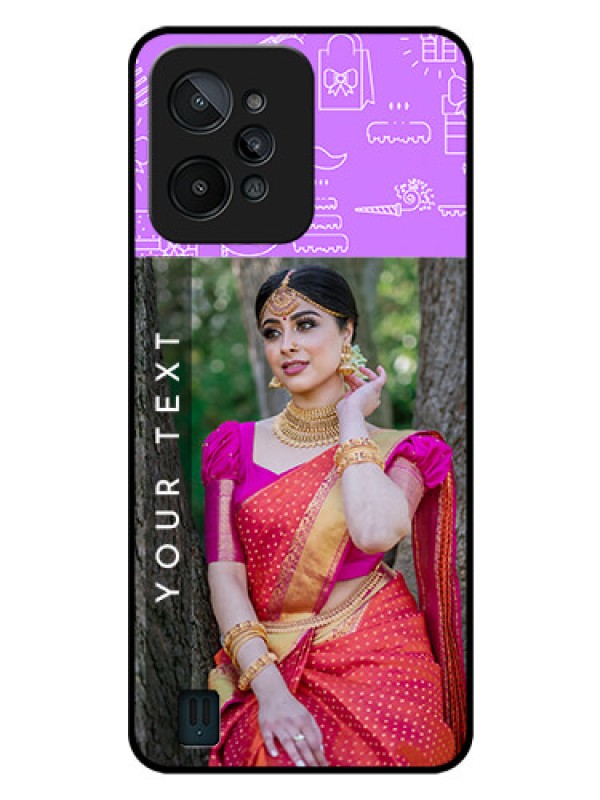 Custom Realme C31 Custom Glass Mobile Case - Birthday Icons Design