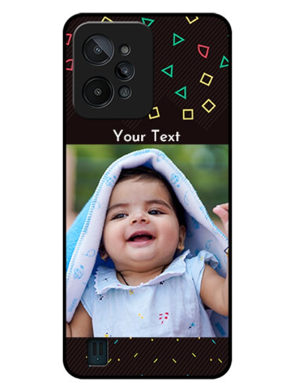 Custom Realme C31 Custom Glass Phone Case - with confetti birthday design