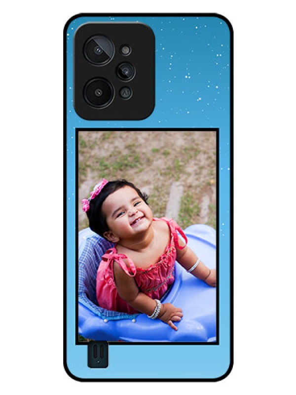 Custom Realme C31 Custom Glass Mobile Case - Wave Pattern Colorful Design