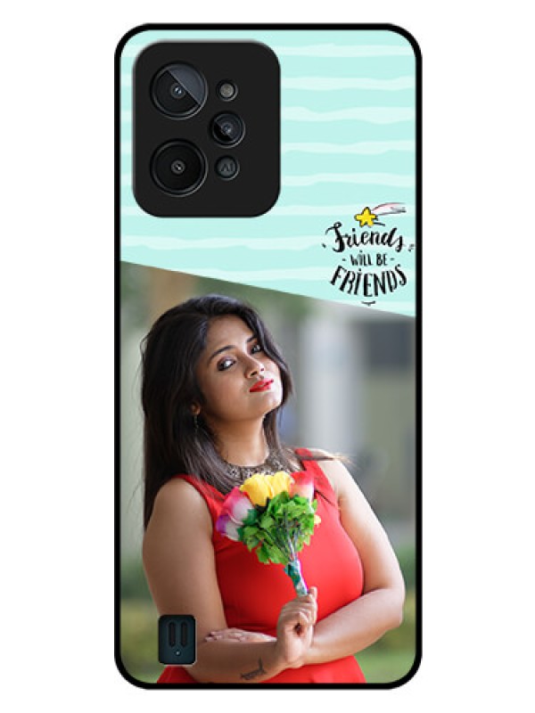 Custom Realme C31 Custom Glass Phone Case - Friends Picture Icon Design
